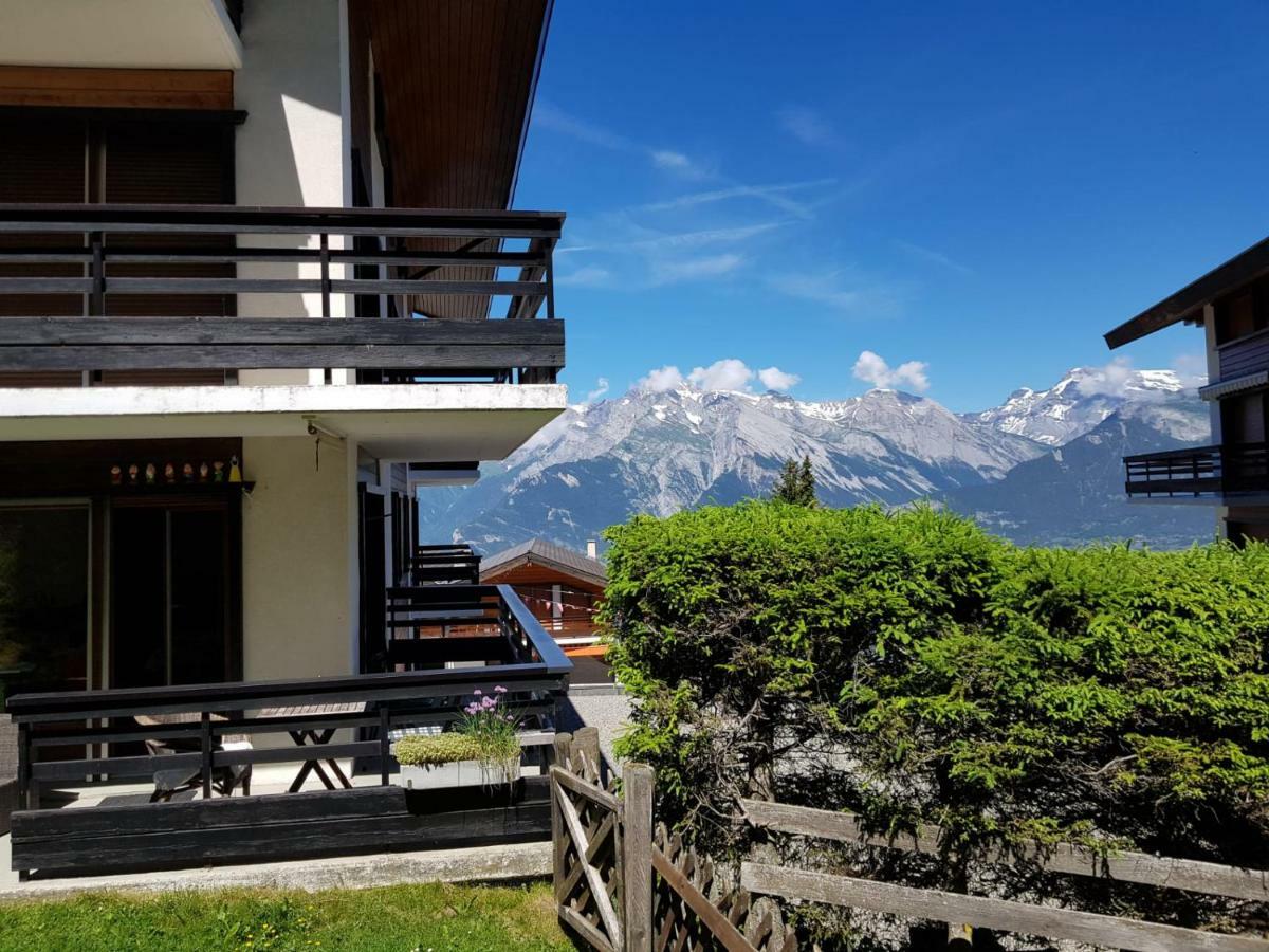 Cosy Centered With Garden And View In Veysonnaz Apartment Bagian luar foto